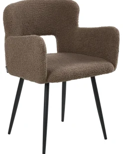 Sæt med 2 spisebordsstole SANILAC Boucle Brun