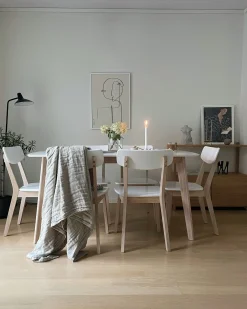 Sæt med 2 spisebordsstole SANTOS Hvid