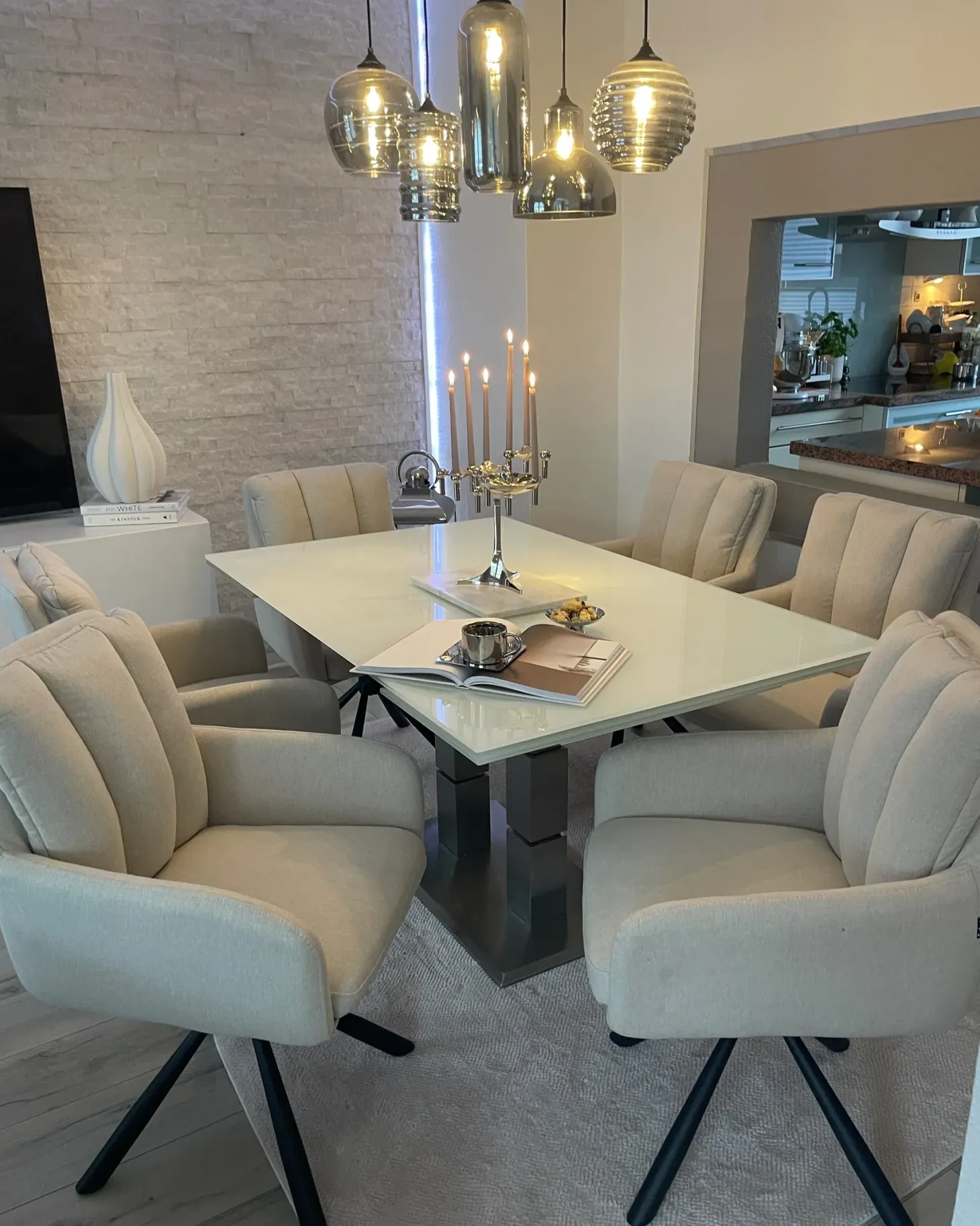 Sæt med 2 spisebordsstole SARDOAL Lys Beige