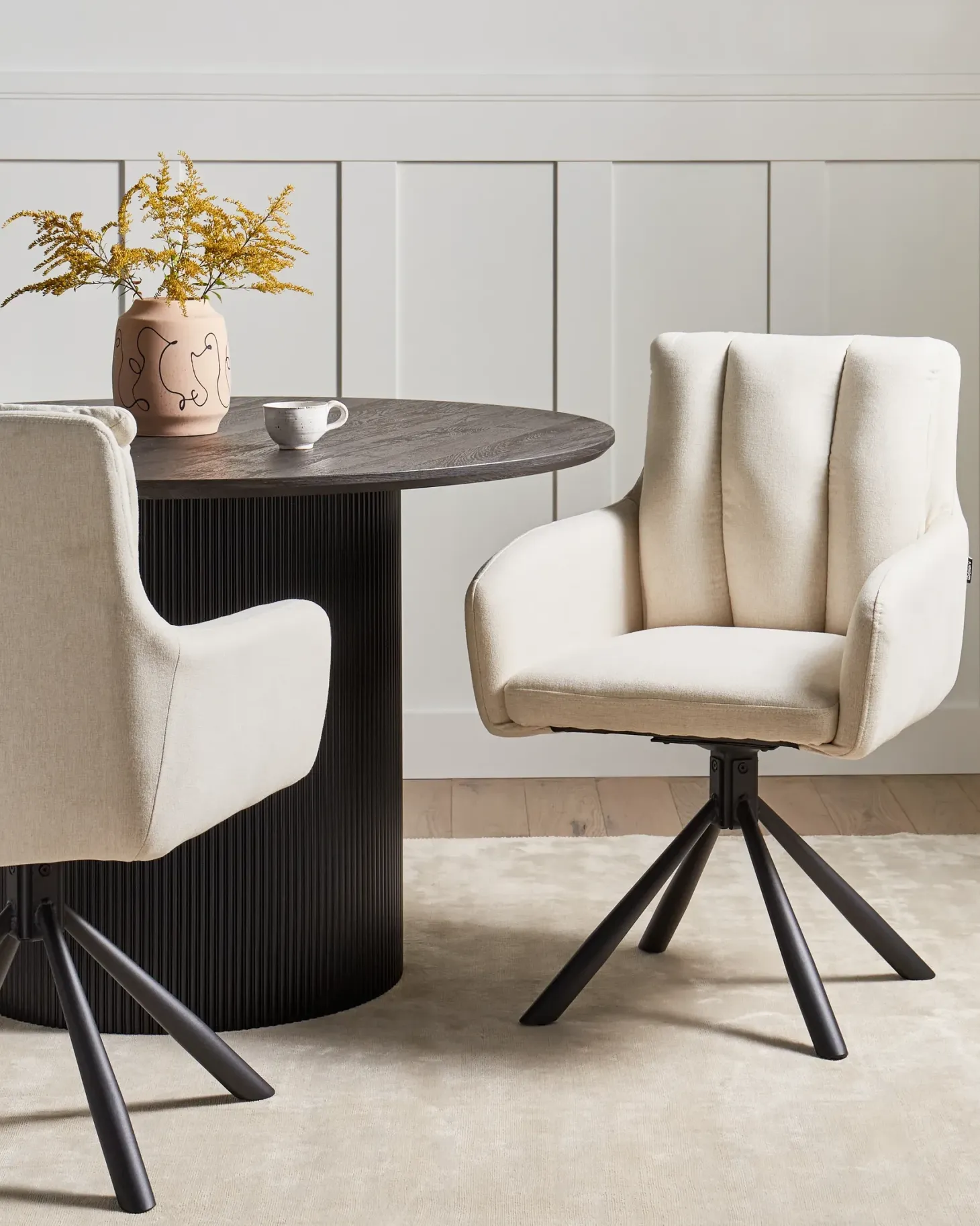 Sæt med 2 spisebordsstole SARDOAL Lys Beige