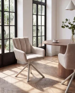 Sæt med 2 spisebordsstole SARDOAL Beige