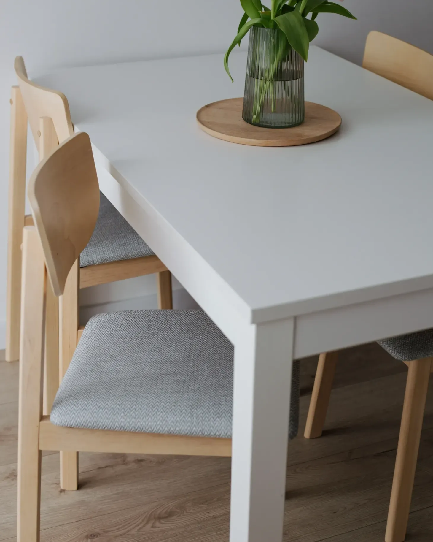 Sæt med 2 spisebordsstole SCANDIA Træ Lysegrå