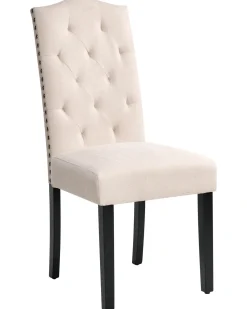 Sæt med 2 spisebordsstole SHIRLEY Lys Beige