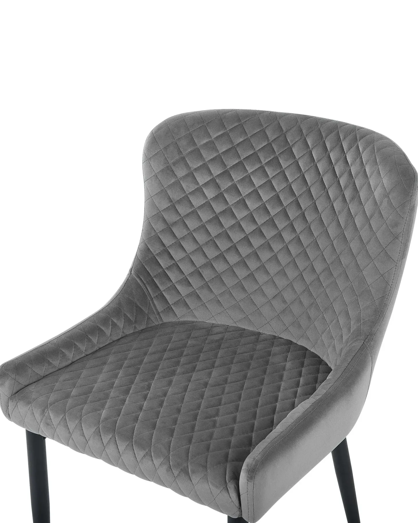 Sæt med 2 spisebordsstole SOLANO Velour Grå