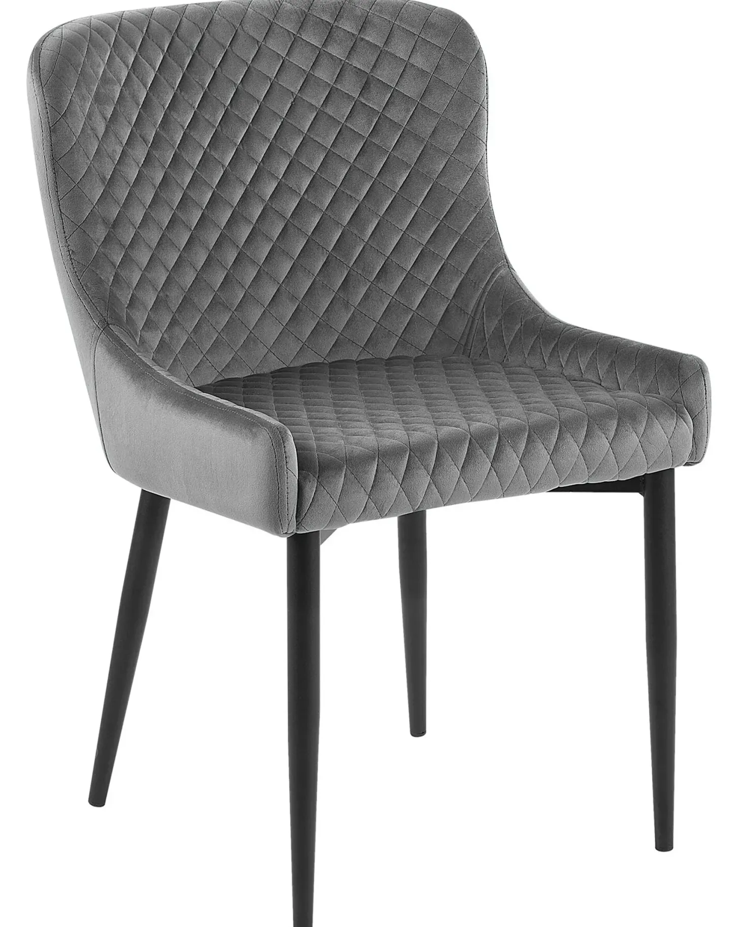 Sæt med 2 spisebordsstole SOLANO Velour Grå
