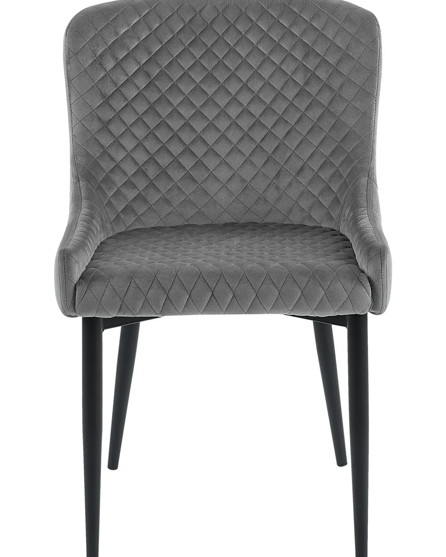Sæt med 2 spisebordsstole SOLANO Velour Grå