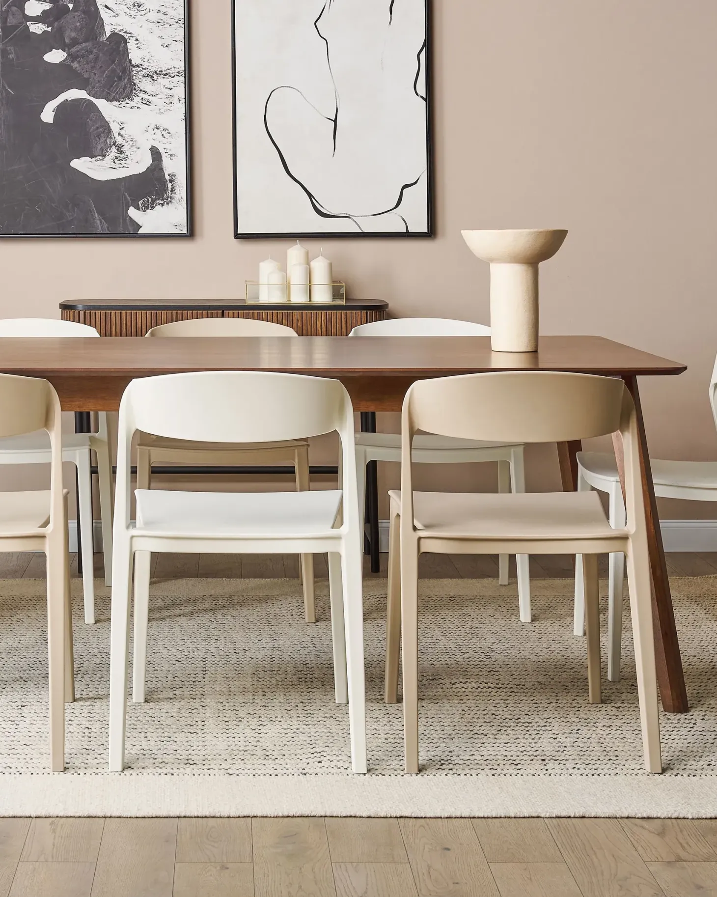 Sæt med 2 spisebordsstole SOMERS Hvid