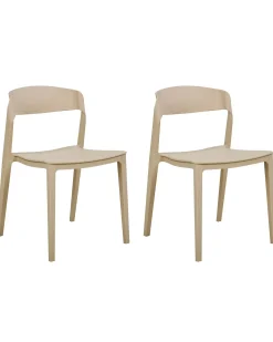 Sæt med 2 spisebordsstole SOMERS Beige