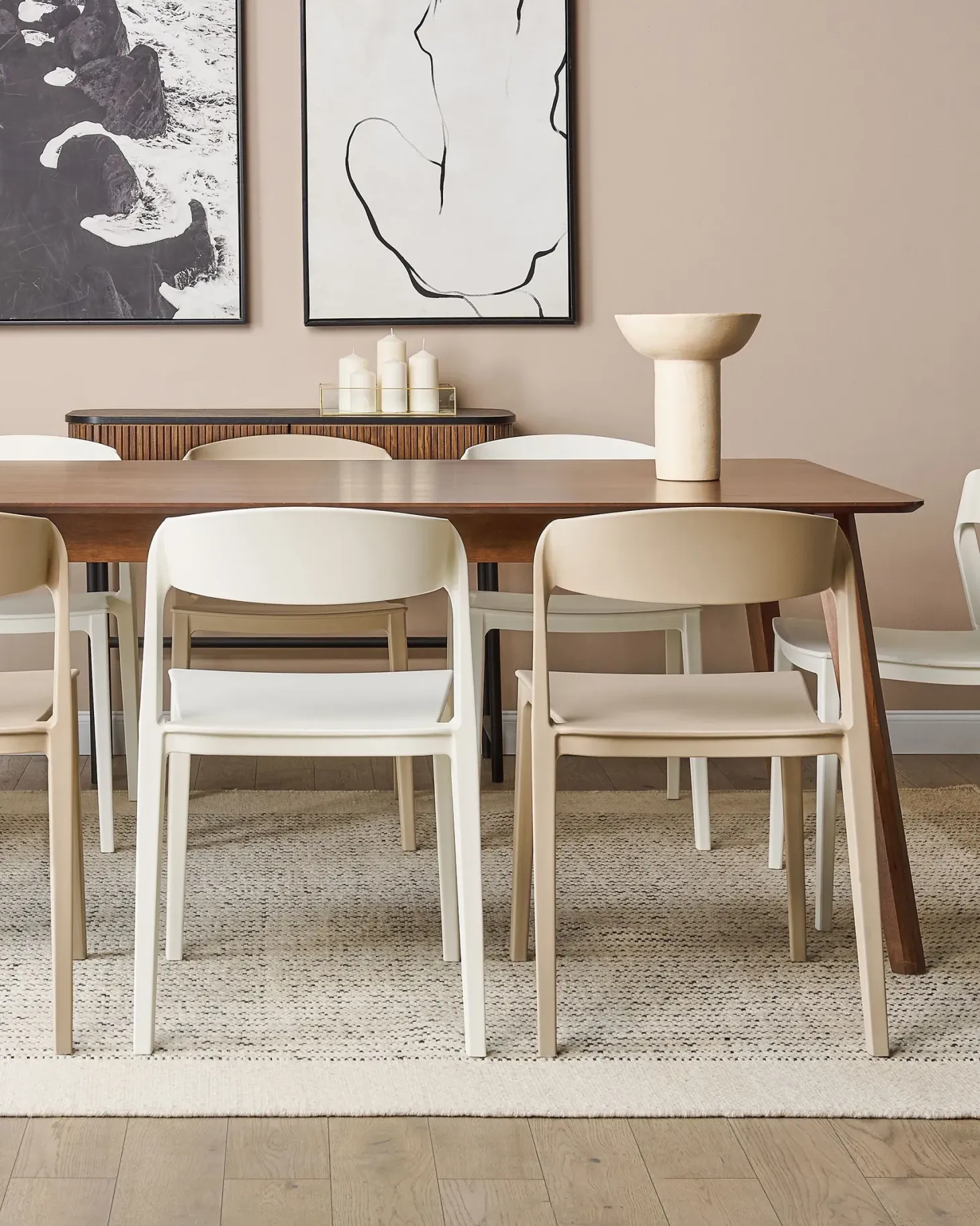 Sæt med 2 spisebordsstole SOMERS Beige