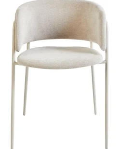 Sæt med 2 spisebordsstole SPRINGER Chenille Lys Beige