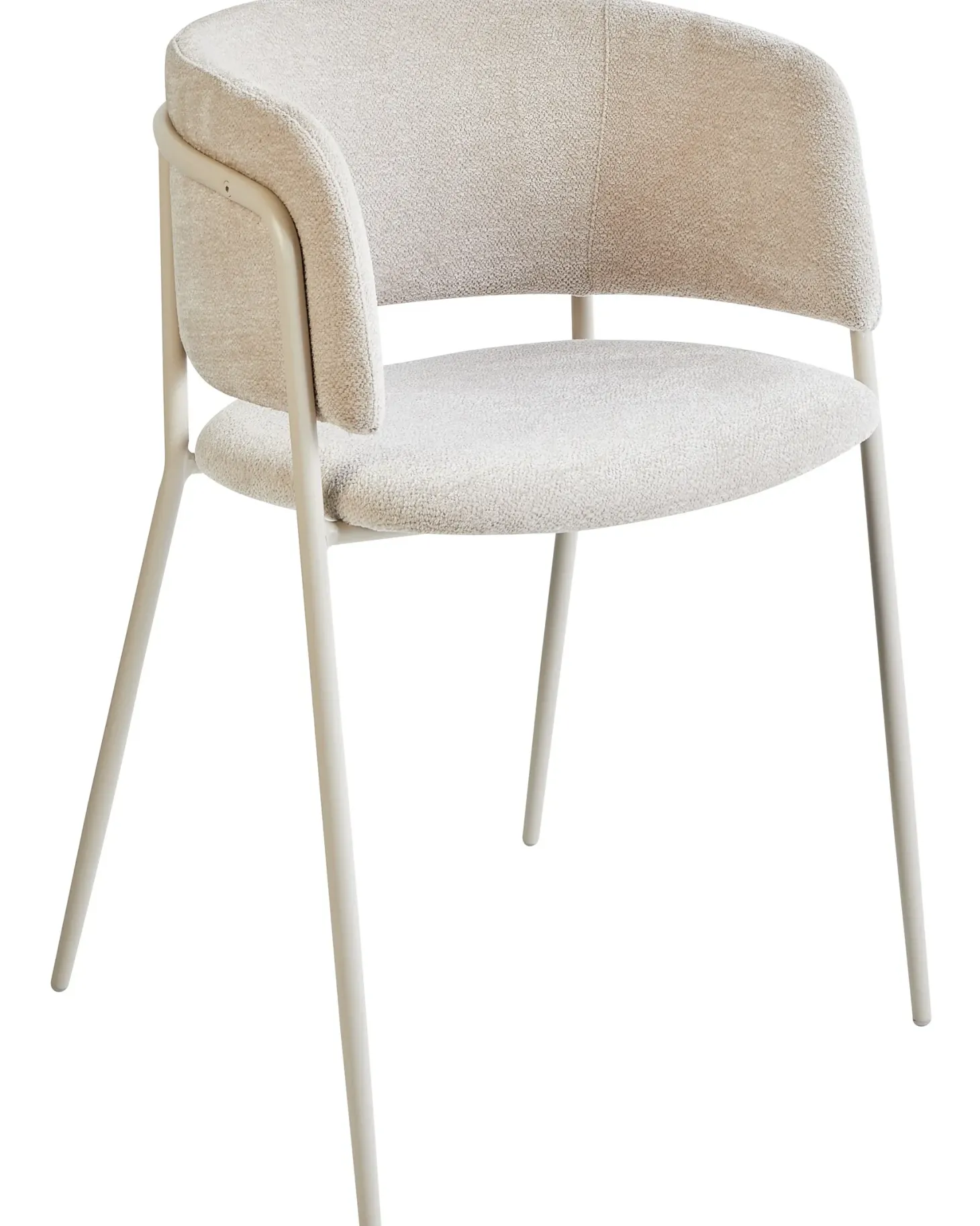 Sæt med 2 spisebordsstole SPRINGER Chenille Lys Beige