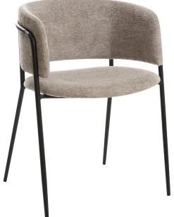 Sæt med 2 spisebordsstole SPRINGER Chenille Brungrå