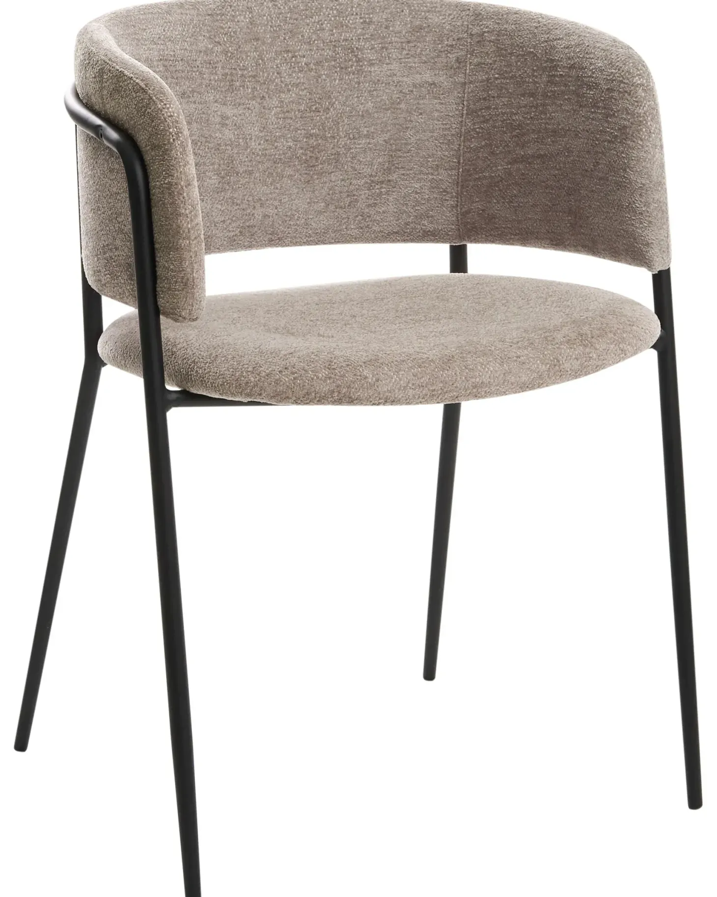 Sæt med 2 spisebordsstole SPRINGER Chenille Brungrå