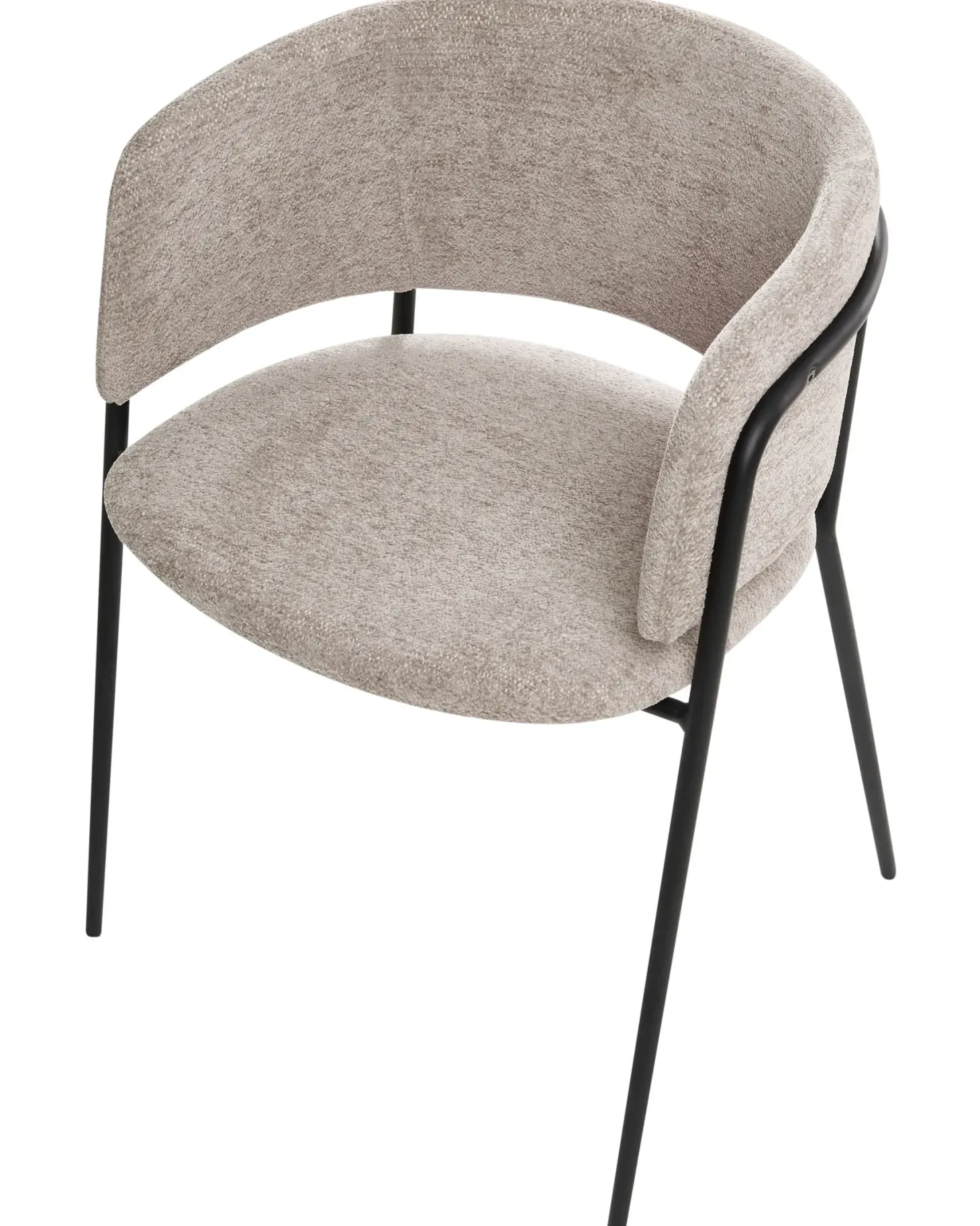 Sæt med 2 spisebordsstole SPRINGER Chenille Brungrå