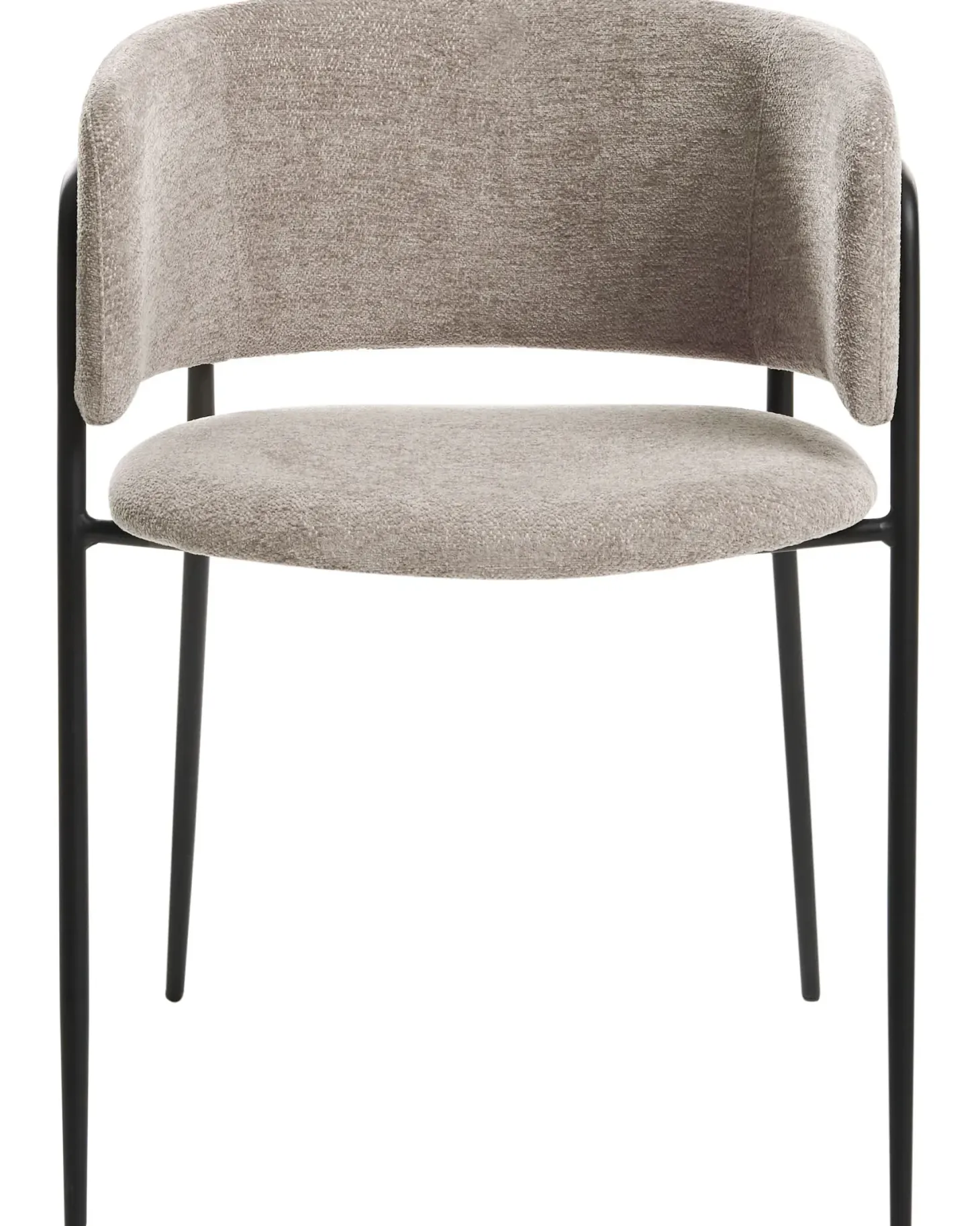 Sæt med 2 spisebordsstole SPRINGER Chenille Brungrå