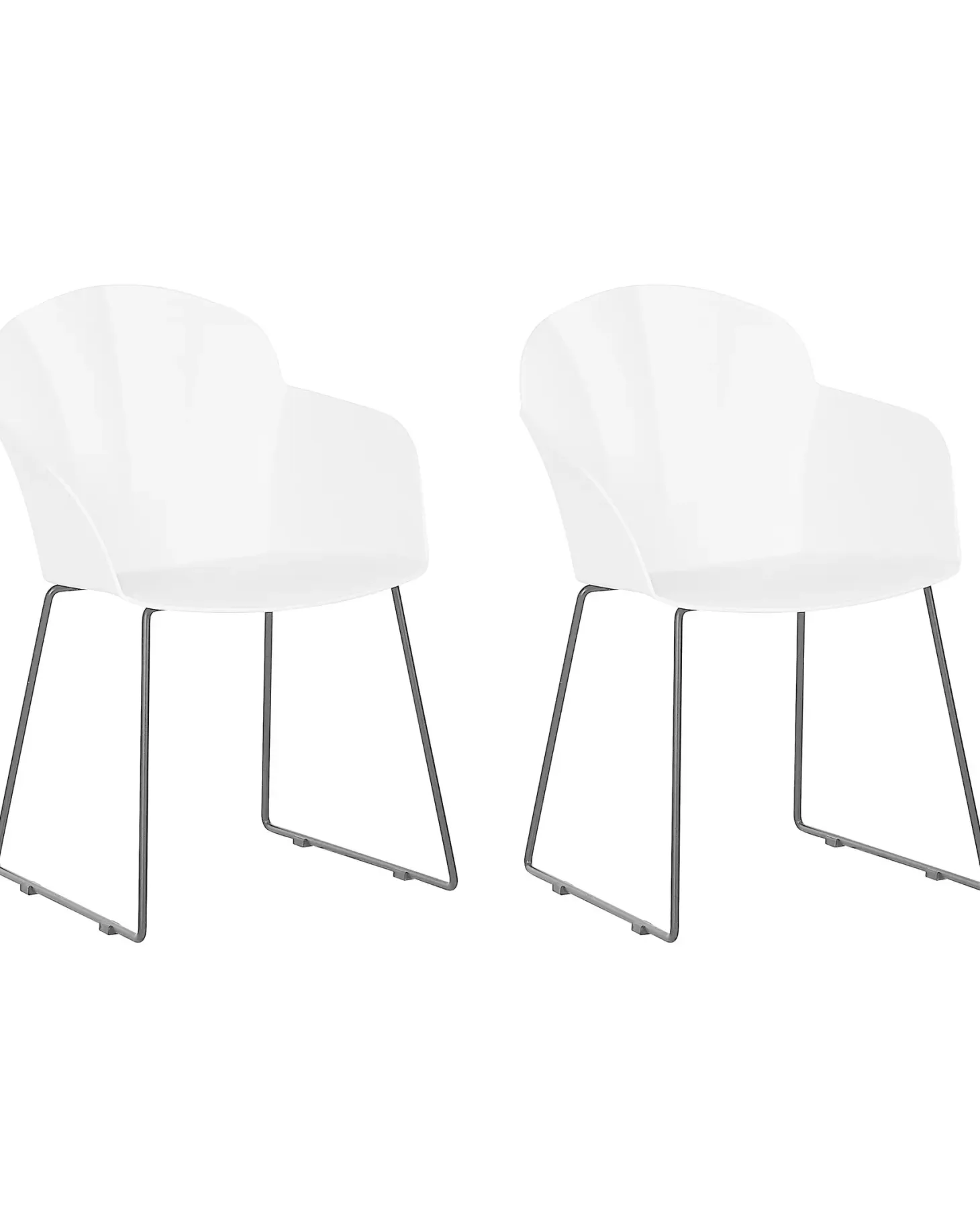 Sæt med 2 spisebordsstole SYLVA Hvid