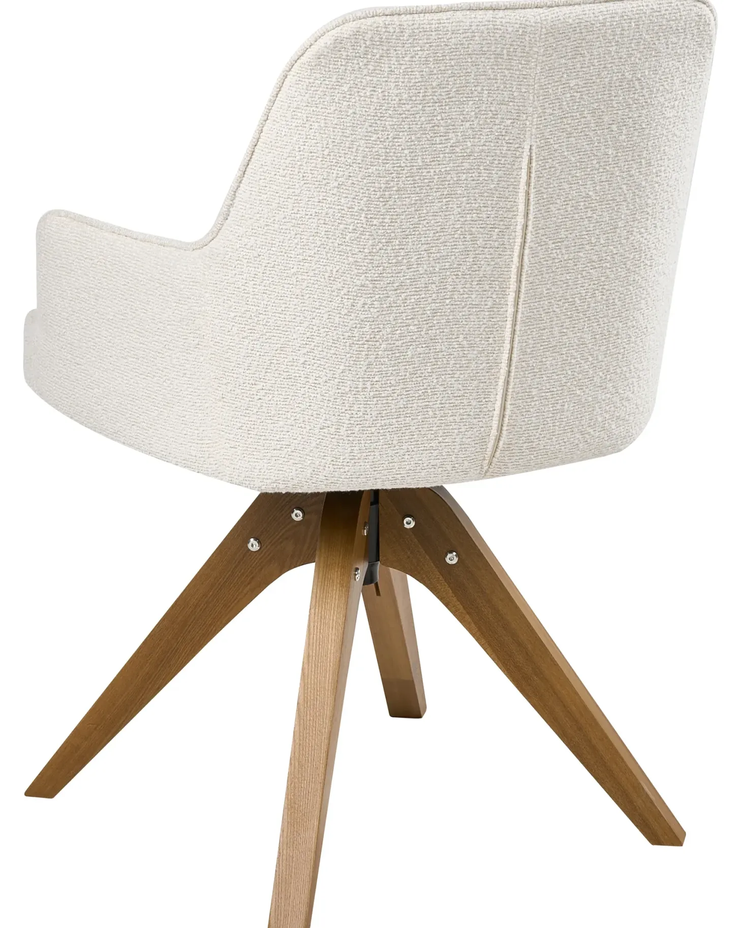 Sæt med 2 spisebordsstole SYLVANIA Boucle Cremehvid