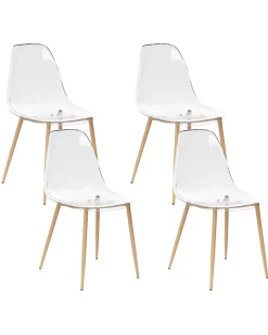 Sæt med 4 spisebordsstole TAKILMA Transparent