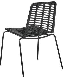 Sæt med 2 spisebordsstole TAOS Rattan Sort