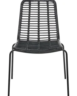Sæt med 2 spisebordsstole TAOS Rattan Sort