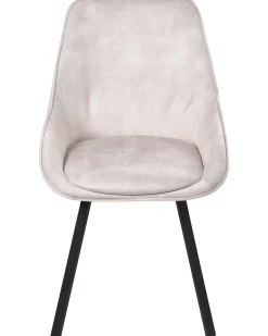 Sæt med 2 spisebordsstole TERLTON Velour Lys Beige
