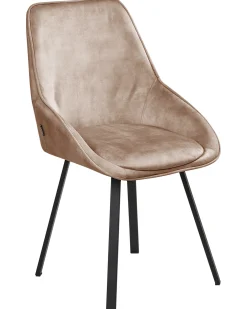 Sæt med 2 spisebordsstole TERLTON Velour Beige