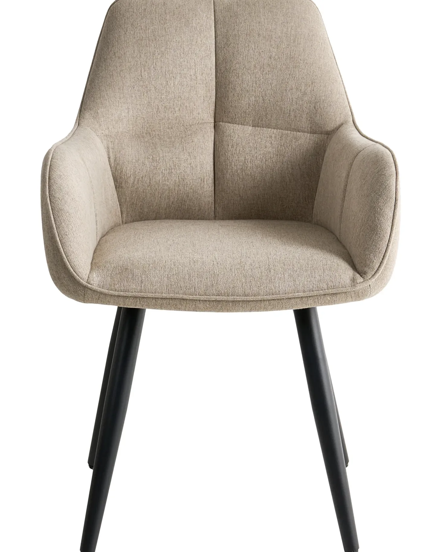Sæt med 2 spisebordsstole TIRANO Kunstlinned Beige