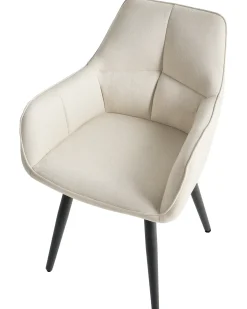 Sæt med 2 spisebordsstole TIRANO Kunstlinned Lys Beige