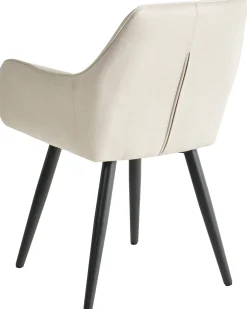 Sæt med 2 spisebordsstole TIRANO Kunstlinned Lys Beige