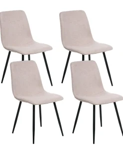 Sæt med 4 spisebordsstole TUSCOLA Beige