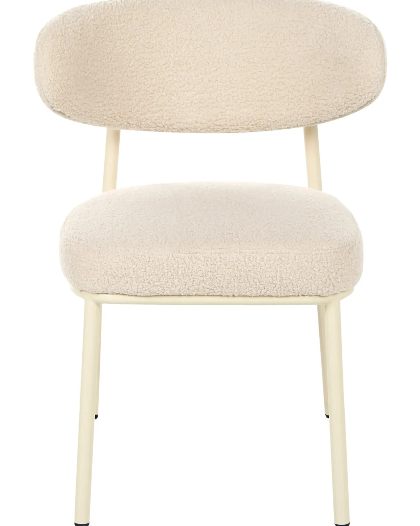 Sæt med 2 spisebordsstole UNITY Boucle Lys Beige