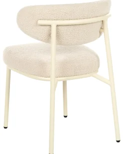 Sæt med 2 spisebordsstole UNITY Boucle Lys Beige