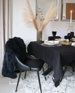 Sæt med 2 spisebordsstole VALERIE Kunstlæder Sort