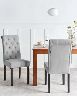 Sæt med 2 spisebordsstole VELVA Grå