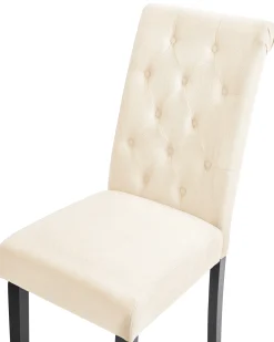 Sæt med 2 spisebordsstole VELVA Lys Beige