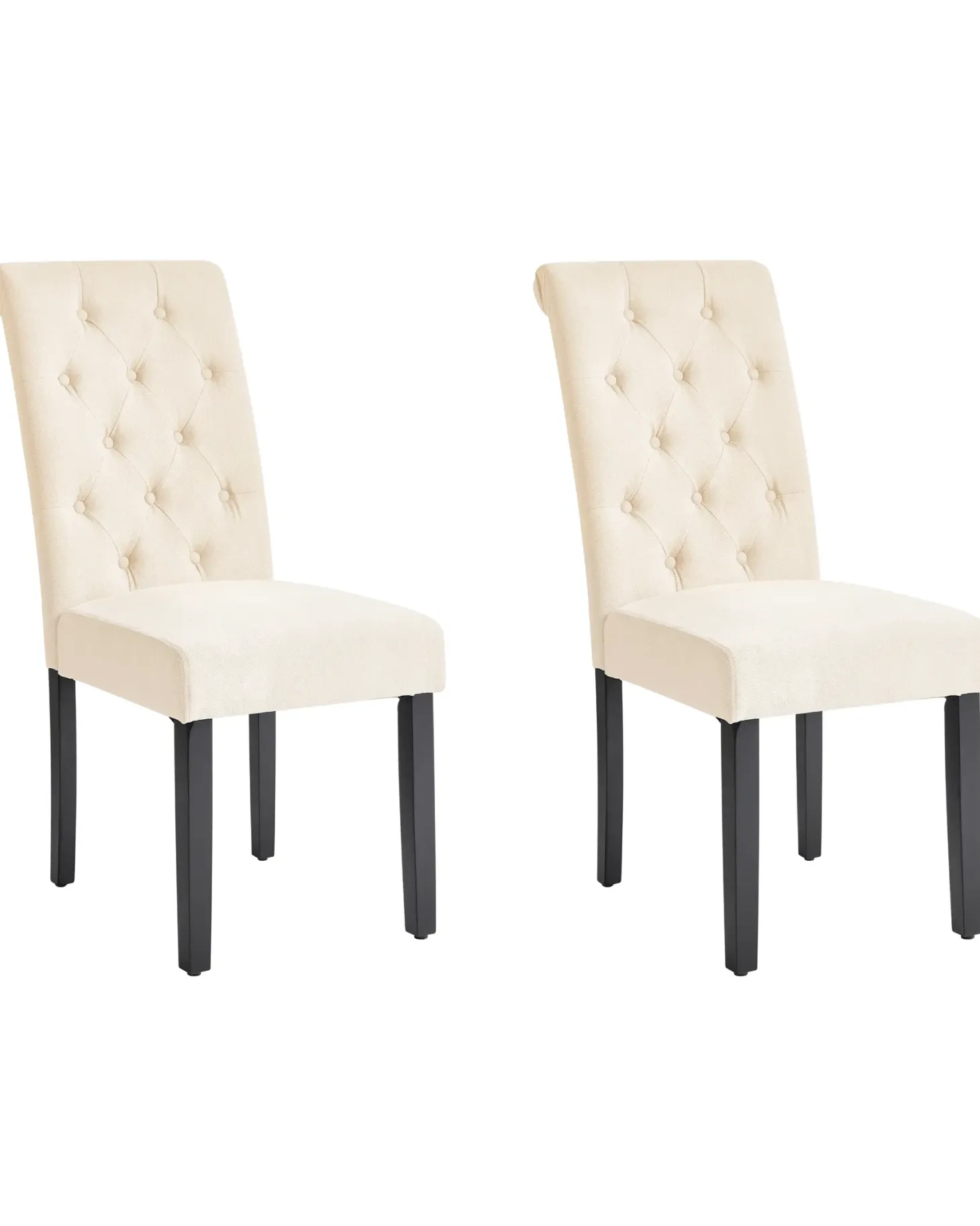 Sæt med 2 spisebordsstole VELVA Lys Beige