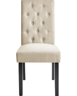 Sæt med 2 spisebordsstole VELVA Sand Beige