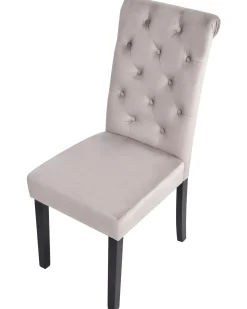 Sæt med 2 spisebordsstole VELVA Velour Grå