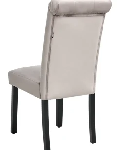 Sæt med 2 spisebordsstole VELVA Velour Grå