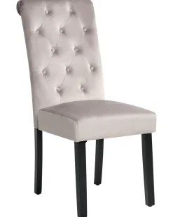 Sæt med 2 spisebordsstole VELVA Velour Grå