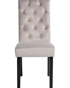 Sæt med 2 spisebordsstole VELVA Velour Grå