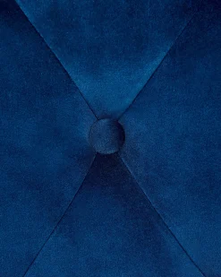 Sæt med 2 spisebordsstole VELVA Velour Mørkeblå