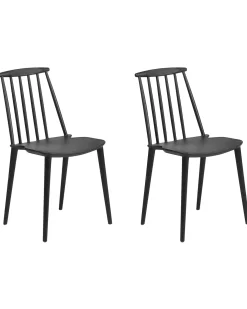 Sæt med 2 spisebordsstole VENTNOR Sort