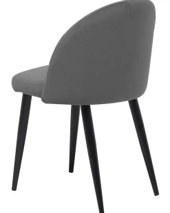 Sæt med 2 spisebordsstole VISALIA Velour Grå
