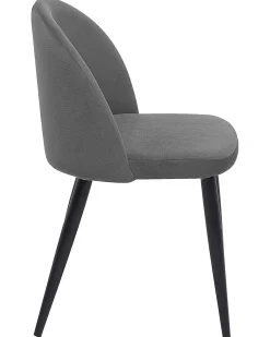 Sæt med 2 spisebordsstole VISALIA Velour Grå