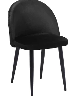 Sæt med 2 spisebordsstole VISALIA Velour Sort