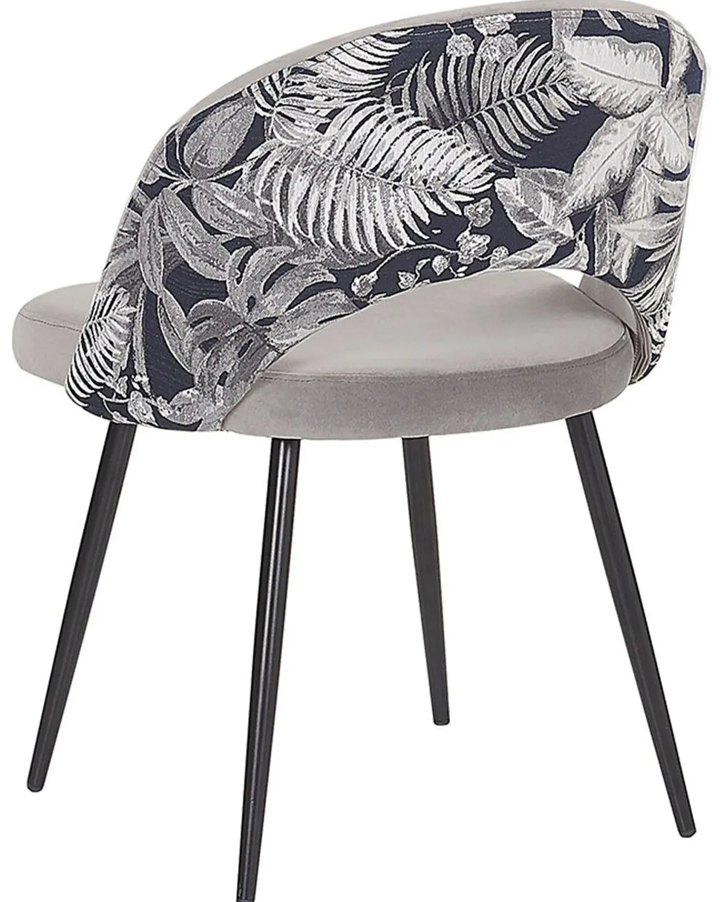 Sæt med 2 spisebordsstole VIVIAN Velour Grå