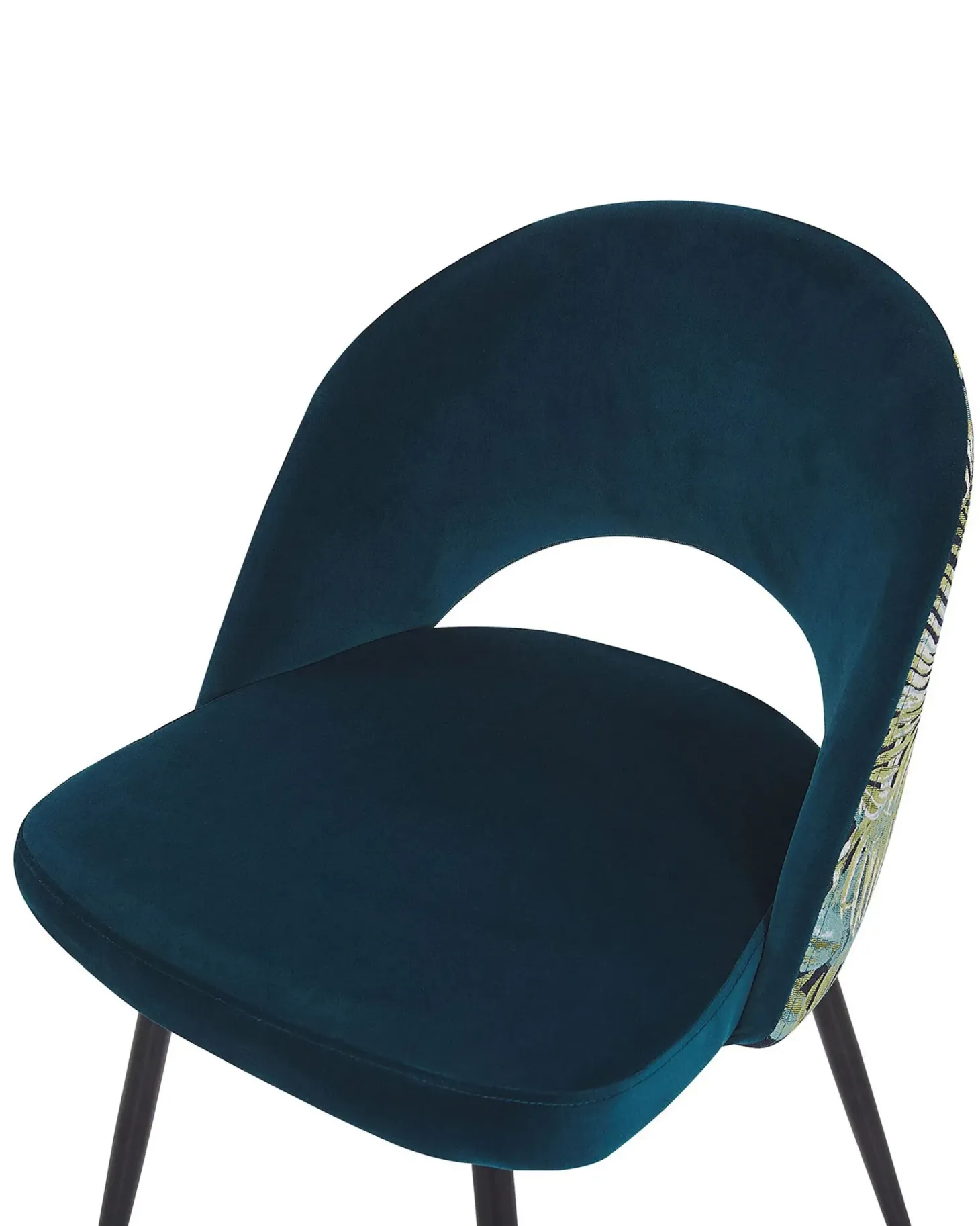 Sæt med 2 spisebordsstole VIVIAN Velour Søblå