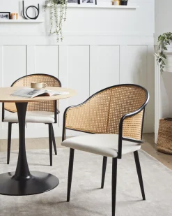 Sæt med 2 spisebordsstole WEIMAR Metal Sort