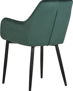 Sæt med 2 spisebordsstole WELLSTON Velour Mørkegrøn